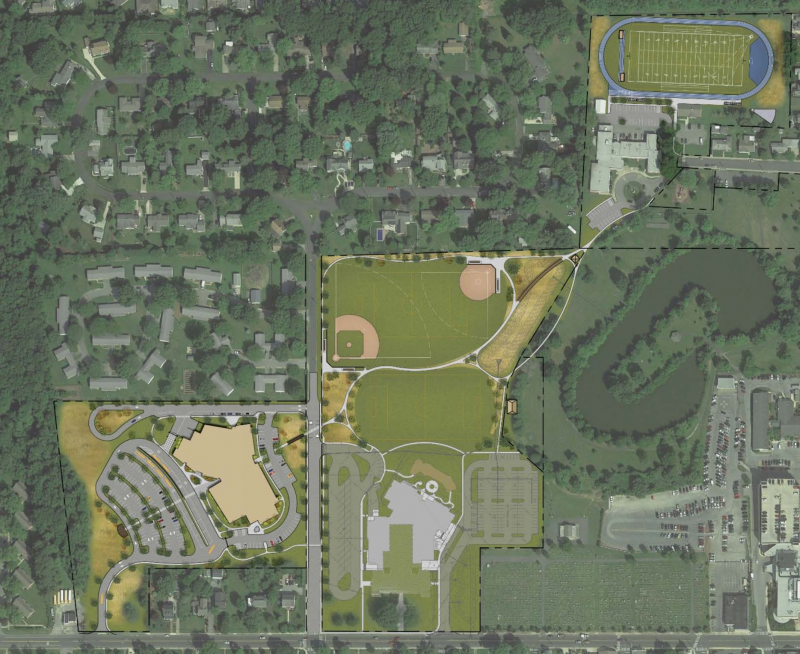 The entire middle school campus will span three sites in Lewes.